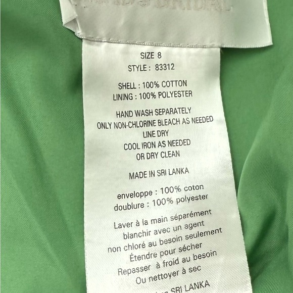 DAVI’S BRIDAL Green Strapless Bridesmaids Ruched A-line Mini Dress Size 8 - Picture 7 of 9